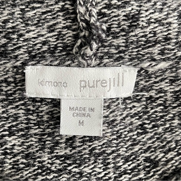 J. Jill Pure Jill Kimono Pullover Cashmere Sweater Cowl Neck Women’s Size M Gray - Picture 7 of 8